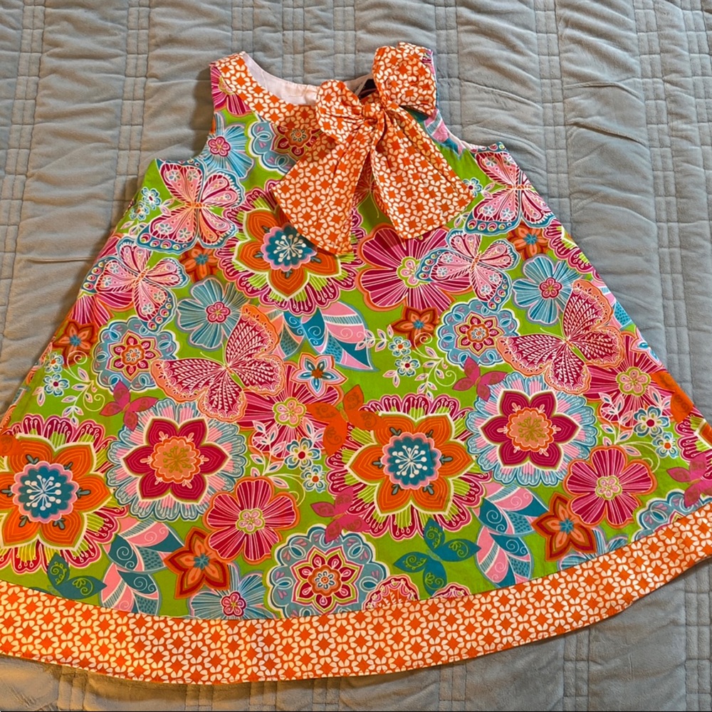 Bright Floral and Butterfly Dress